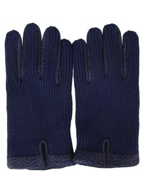 Элегантные перчатки Monteverdi. Цвет: синий