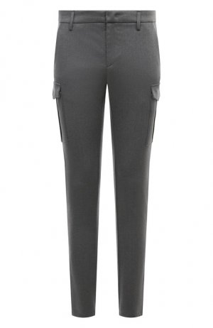 Шерстяные брюки-карго Dondup. Цвет: серый