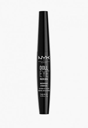 Тушь для ресниц Nyx Professional Makeup Doll Eye Mascara Waterproof Влагостойкая, оттенок 03, Black, 8 г. Цвет: черный
