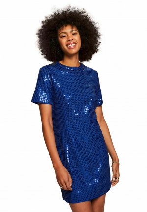 Коктейльное платье/праздничное платье MIT PAILLETTEN , цвет bright blue Esprit