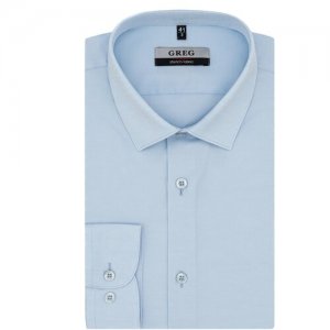 Рубашка, размер 174-184/39, голубой GREG. Цвет: голубой