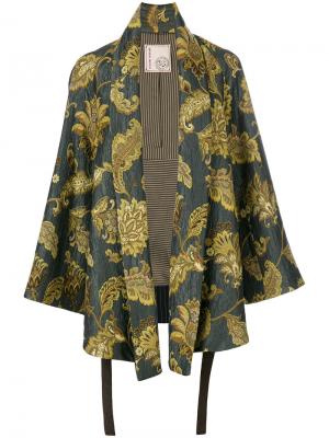 Пиджак-кимоно с принтом листьев Antonio Marras. Цвет: разноцветный
