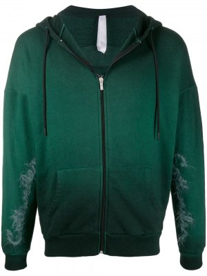 Hooded zip-through sweatshirt Cottweiler. Цвет: зеленый