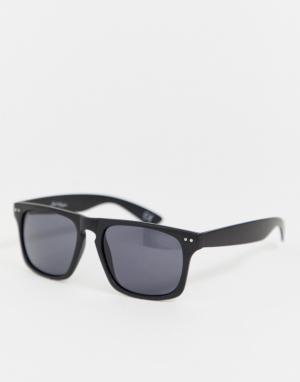 Квадратные солнцезащитные очки в черной оправе -Черный Jeepers Peepers