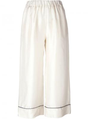 Пижамные брюки с рельефной окантовкой Erika Cavallini. Цвет: телесный