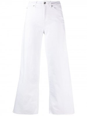 Расклешенные джинсы с завышенной талией LIU JO. Цвет: белый