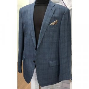 Пиджак , размер 188-108, серый, бирюзовый Truvor. Цвет: бирюзовый/голубой/серый
