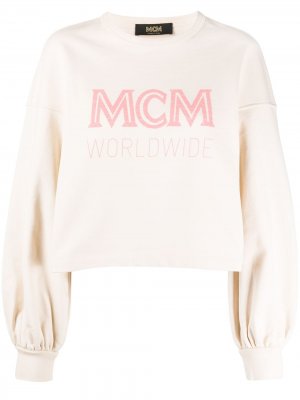 Толстовка с логотипом MCM. Цвет: нейтральные цвета