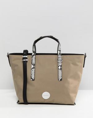 Небольшая сумка-тоут Calvin Klein. Цвет: серый