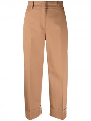 Укороченные брюки с завышенной талией Seventy. Цвет: коричневый