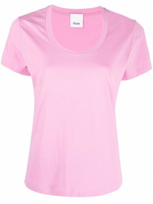 Round neck short-sleeved T-shirt Allude. Цвет: розовый