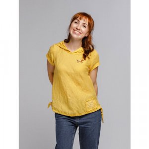 Блуза , размер 42-44, желтый Kayros. Цвет: желтый