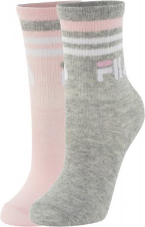 Носки для девочек , 2 пары, размер 34-36 FILA. Цвет: розовый