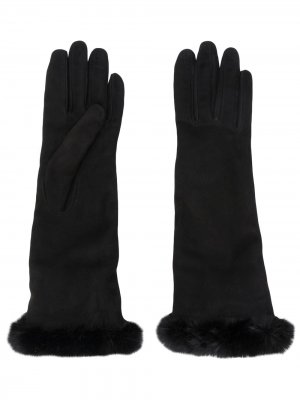Перчатки с манжетами из искусственного меха Gala Gloves. Цвет: черный