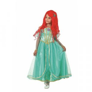 Карнавальный костюм Принцесса Ариэль (7061 140) Jeanees. Цвет: зеленый