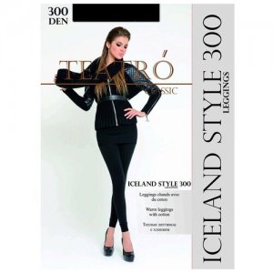 Легинсы Iceland Style, 300 den, размер 2, черный TEATRO. Цвет: черный