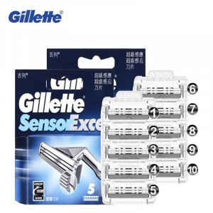 Sensor Excel, лезвия для бритья мужчин, ручные безопасные бритвы, бритва бороды, замена головки Gillette