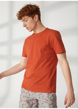 Оранжевая мужская футболка с круглым вырезом AT.P.CO