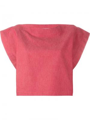 Укороченная блузка Martine Jarlgaard. Цвет: красный