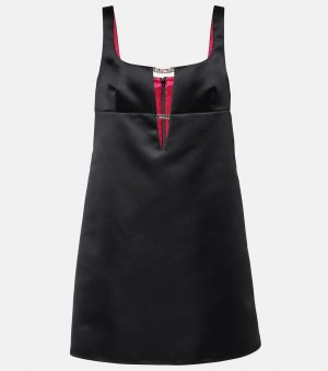 Атласное мини-платье с вырезами , черный Nina Ricci
