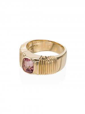 14kt gold ribbed sapphire ring Retrouvaí. Цвет: металлик
