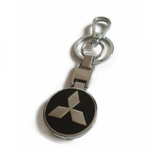 Брелок , Mitsubishi, серебряный, черный Fashion jewelry. Цвет: черный/серебристый