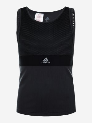 Майка для девочек New York, Черный, размер 164 adidas. Цвет: черный