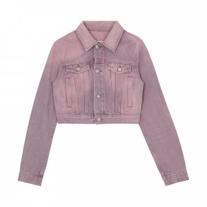 Джинсовая спортивная куртка , цвет Розовый MM6 Maison Margiela