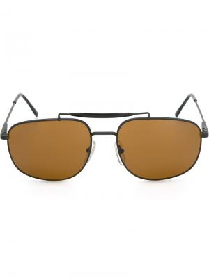 Солнцезащитные очки с оправой авиатор Persol Vintage. Цвет: чёрный
