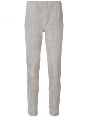 Узкие укороченные брюки Woolrich. Цвет: серый