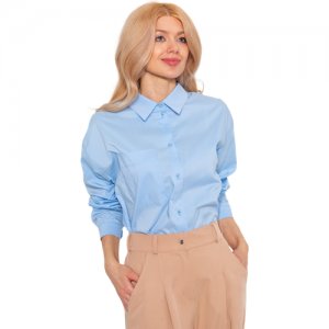 Рубашка , размер 52-54, голубой ONateJ. Цвет: голубой