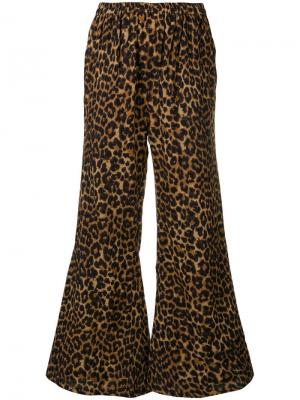 Расклешенные брюки с леопардовым принтом Mes Demoiselles