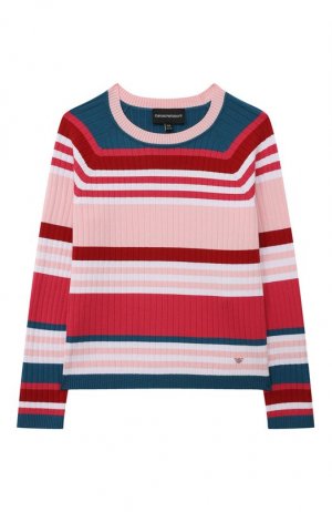 Пуловер из вискозы Emporio Armani. Цвет: розовый