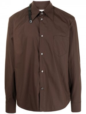 Рубашка с длинными рукавами Namacheko. Цвет: коричневый