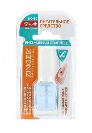 Средство для укрепления ногтей Zinger Витаминный комплекс NC40, 12 мл. Цвет: белый