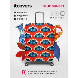 Чехол для чемодана , 150 л, размер L, синий, красный Fancy Armor. Цвет: голубой/красный/синий