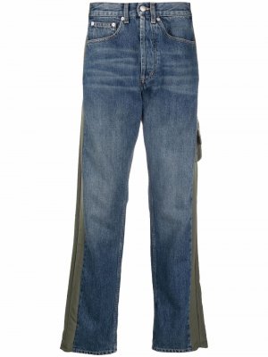 Прямые джинсы со вставками Alexander McQueen. Цвет: синий