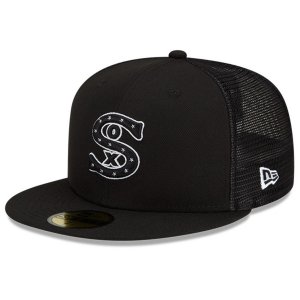 Мужская кепка New Era Black Chicago White Sox 2022 Batting Practice 59FIFTY Облегающая шляпа
