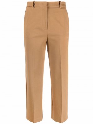 Укороченные брюки с завышенной талией PINKO. Цвет: коричневый