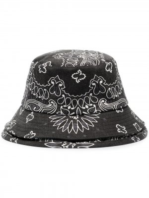 Bandana-print bucket hat sacai. Цвет: серый