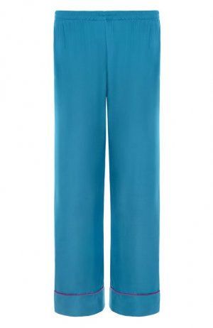 Шелковые брюки Simonetta Ravizza. Цвет: синий