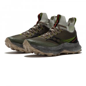 Ботинки Endorphin Trail Mid Running, зеленый Saucony