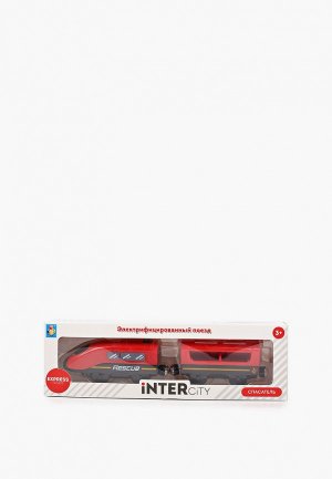 Набор игровой 1Toy InterCity Express электропоезд Спасатель, 2 вагона, в кор.с окошком. Цвет: красный