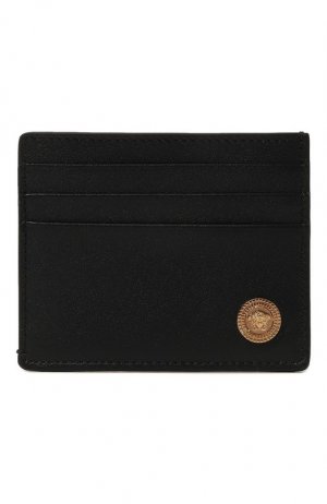 Кожаный футляр для кредитных карт Versace. Цвет: чёрный