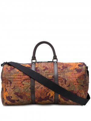Стеганая дорожная сумка с принтом Pegaso Etro. Цвет: коричневый