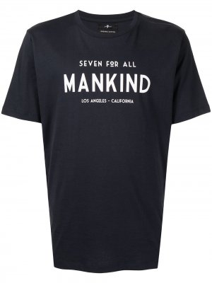 Футболка с логотипом 7 For All Mankind. Цвет: синий