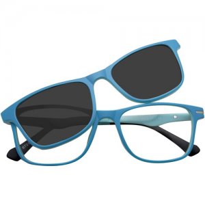Солнцезащитные очки , голубой, черный Forever. Цвет: голубой