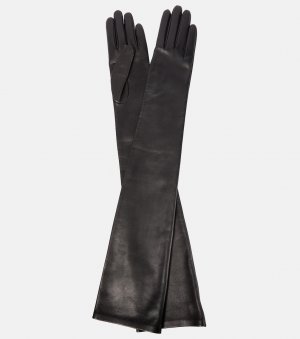 Кожаные перчатки simon , черный The Row