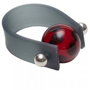 Кольцо , муранское стекло, размер 18, красный Divetro. Цвет: красный