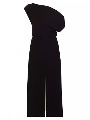 Креповое платье миди с открытыми плечами , черный Proenza Schouler